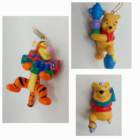 Winnie The Pooh Pvc Ornaments Set Of 3 Pooh & Tigger READ - Picture 1 of 13